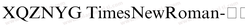 XQZNYG TimesNewRoman字体转换